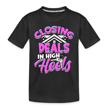 real estate agent real estate agent gift gift - Kids' Premium Organic T-Shirt - black - Front