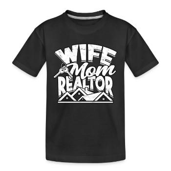 agent immobilier agent immobilier cadeau cadeau - T-shirt bio Premium Enfant - noir - Devant