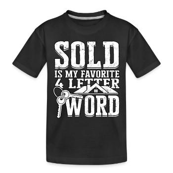 real estate agent real estate agent gift gift - Kids' Premium Organic T-Shirt - black - Front