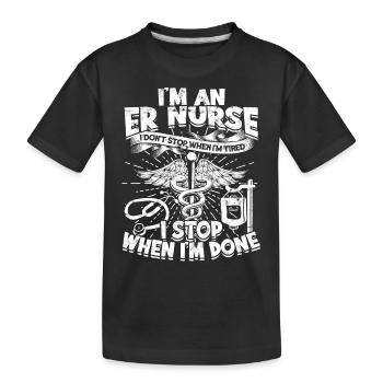 urgence, infirmière, hôpital, krankenpf - T-shirt bio Premium Enfant - noir - Devant