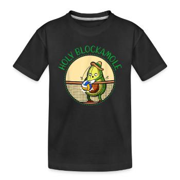 Volleyball Avocado Holy Blockamole Player - T-shirt bio Premium Enfant - noir - Devant