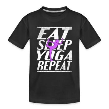 Alimentation Sommeil Yoga - T-shirt bio Premium Enfant - noir - Devant