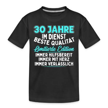 30 Jahre Im Dienst - Kinder Premium Bio T-Shirt - Schwarz - Vorne