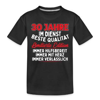 30 Jahre Im Dienst - Kinder Premium Bio T-Shirt - Schwarz - Vorne