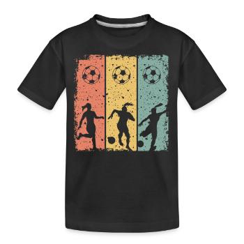 Football Rétro Football Féminin - T-shirt bio Premium Enfant - noir - Devant