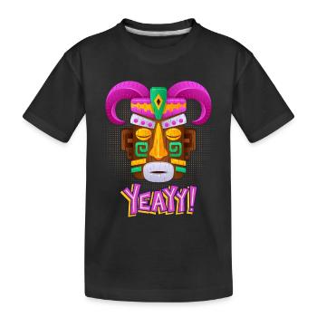 Aztèques, culture maya, masque folklorique de culture tribale - T-shirt bio Premium Enfant - noir - Devant
