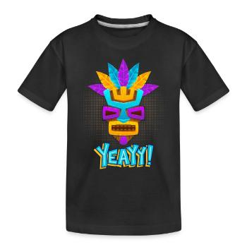 Aztèques, culture maya, masque folklorique de culture tribale - T-shirt bio Premium Enfant - noir - Devant
