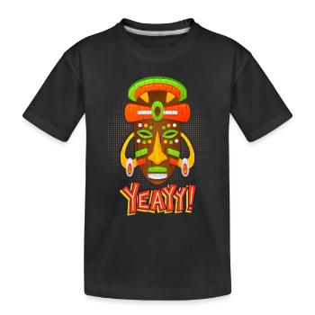 Aztèques, culture maya, masque folklorique de culture tribale - T-shirt bio Premium Enfant - noir - Devant