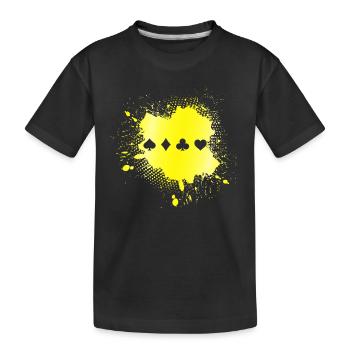 Poker - Kids' Premium Organic T-Shirt - black - Front