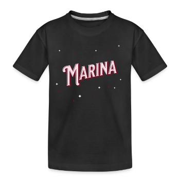 Marina name personalized - Kids' Premium Organic T-Shirt - black - Front