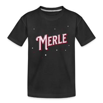 Nom Merle personnalisé - T-shirt bio Premium Enfant - noir - Devant