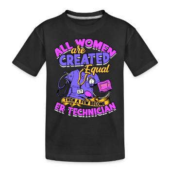 notaufnahme krankenschwester krankenhaus krankenpf - Kinder Premium Bio T-Shirt - Schwarz - Vorne
