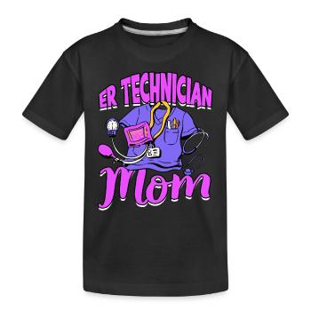 notaufnahme krankenschwester krankenhaus krankenpf - Kinder Premium Bio T-Shirt - Schwarz - Vorne