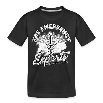 notaufnahme krankenschwester krankenhaus krankenpf - Kinder Premium Bio T-Shirt - Schwarz - Vorne