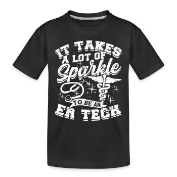 notaufnahme krankenschwester krankenhaus krankenpf - Kinder Premium Bio T-Shirt - Schwarz - Vorne