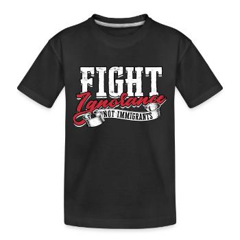 États-Unis Amérique Immigrants Citoyens américains FL américain - T-shirt bio Premium Enfant - noir - Devant
