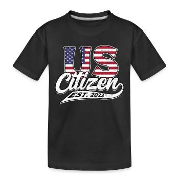 États-Unis Amérique Immigrants Citoyens américains FL américain - T-shirt bio Premium Enfant - noir - Devant