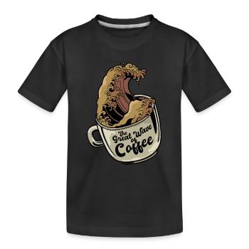 Kaffee - La grande vague de Kaffee - T-shirt bio Premium Enfant - noir - Devant