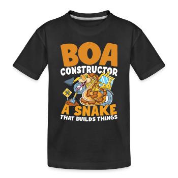 Boa Constructor A Snake That Builds Things - Kinder Premium Bio T-Shirt - Schwarz - Vorne
