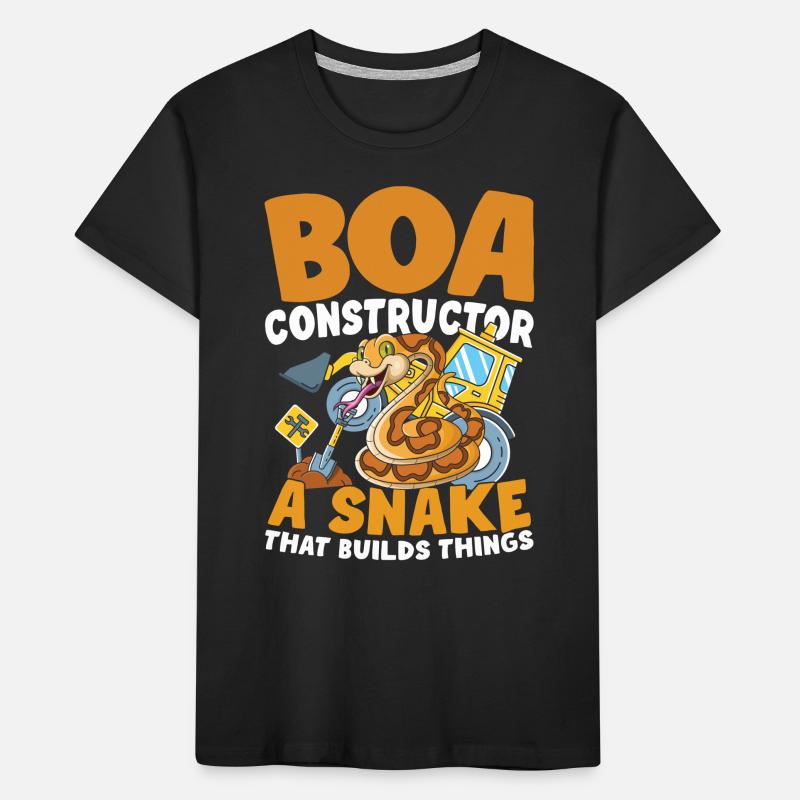 Boa Constructor A Snake That Builds Things Kinder Premium Bio T-Shirt
