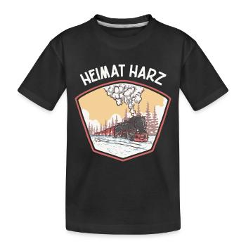 Home Harz Railway sur le souvenir de Brocken - T-shirt bio Premium Enfant - noir - Devant