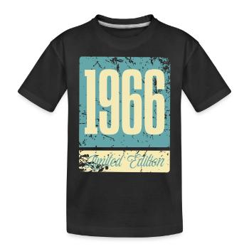 1966 Geboren Geburtstag Geburtsjahr - Kinder Premium Bio T-Shirt - Schwarz - Vorne