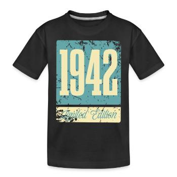 1942 Anniversaire de naissance Année de naissance - T-shirt bio Premium Enfant - noir - Devant