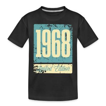1968 Geboren Geburtstag Geburtsjahr - Kinder Premium Bio T-Shirt - Schwarz - Vorne