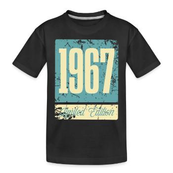1967 Geboren Geburtstag Geburtsjahr - Kinder Premium Bio T-Shirt - Schwarz - Vorne