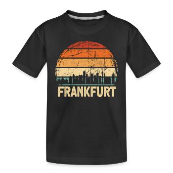 Frankfurt - Kinder Premium Bio T-Shirt - Schwarz - Vorne