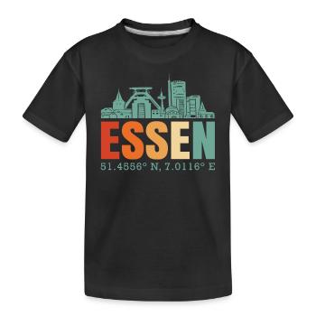 Essen - Kinder Premium Bio T-Shirt - Schwarz - Vorne