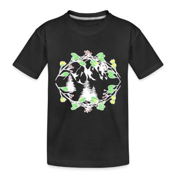 Spring Nature Nature Lovers Alps Mountaineers - Kids' Premium Organic T-Shirt - black - Front