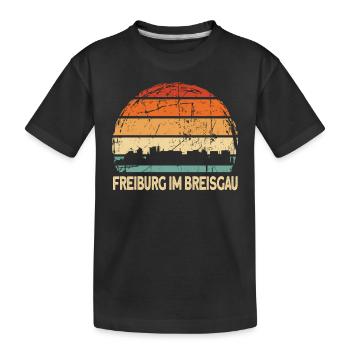 Freiburg - Kinder Premium Bio T-Shirt - Schwarz - Vorne