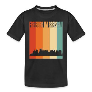 Freiburg - Kinder Premium Bio T-Shirt - Schwarz - Vorne