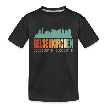 Gelsenkirchen - Kinder Premium Bio T-Shirt - Schwarz - Vorne