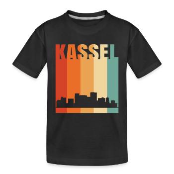 Kassel - Kinder Premium Bio T-Shirt - Schwarz - Vorne