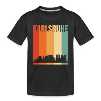 Karlsruhe - Kinder Premium Bio T-Shirt - Schwarz - Vorne