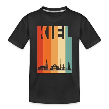 Kiel - Kinder Premium Bio T-Shirt - Schwarz - Vorne