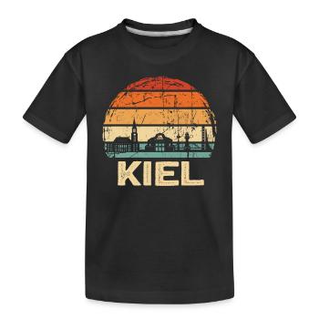 Kiel - Kinder Premium Bio T-Shirt - Schwarz - Vorne