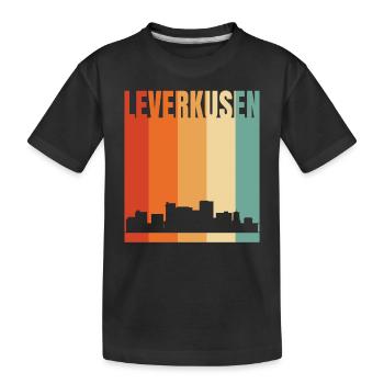Leverkusen - Kinder Premium Bio T-Shirt - Schwarz - Vorne