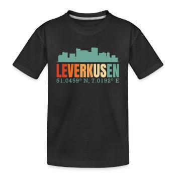 Leverkusen - Kinder Premium Bio T-Shirt - Schwarz - Vorne