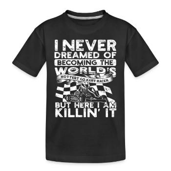 Kart conduite de kart pilotes de course Pilotes de course - T-shirt bio Premium Enfant - noir - Devant
