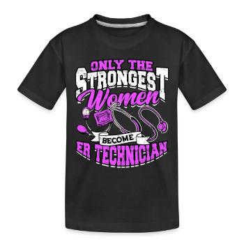 notaufnahme krankenschwester krankenhaus krankenpf - Kinder Premium Bio T-Shirt - Schwarz - Vorne