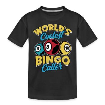 Bingo Jeu Joueur de bingo Grand-mère Loterie de jeu - T-shirt bio Premium Enfant - noir - Devant
