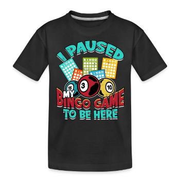Bingo Jeu Joueur de bingo Grand-mère Loterie de jeu - T-shirt bio Premium Enfant - noir - Devant