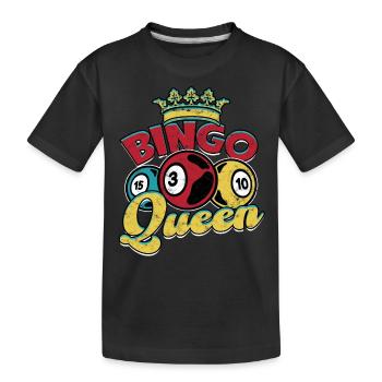 Bingo Jeu Joueur de bingo Grand-mère Loterie de jeu - T-shirt bio Premium Enfant - noir - Devant