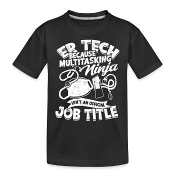 notaufnahme krankenschwester krankenhaus krankenpf - Kinder Premium Bio T-Shirt - Schwarz - Vorne