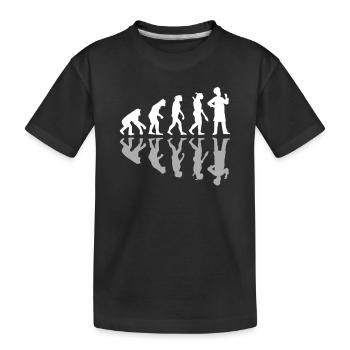 Chef Culinaire Cuisinier Évolution humaine Cuisine - T-shirt bio Premium Enfant - noir - Devant