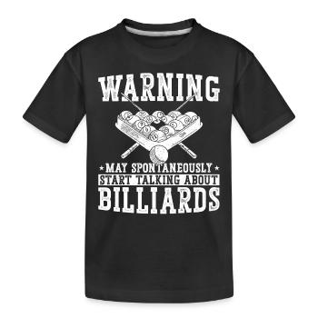 Billiards Pool Player Ball Vintage - Kids' Premium Organic T-Shirt - black - Front