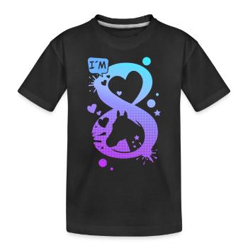 8. Geburtstag Pferde 8 Jahre Mädchen Reiterin - Kinder Premium Bio T-Shirt - Schwarz - Vorne
